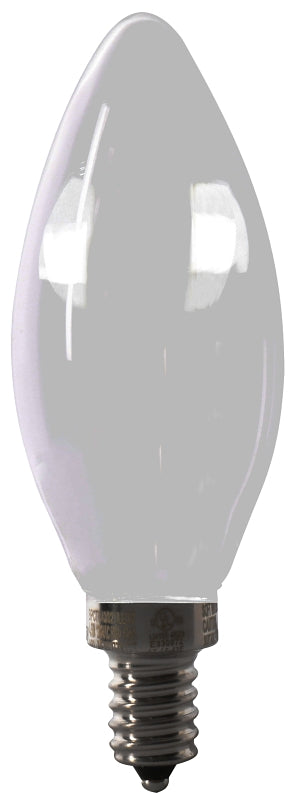 Feit Electric BPCTF40950CAFIL/2 Filament LED Bulb, Decorative, B10 Lamp, 40 W Equivalent, E12 Candelabra Lamp Base, Pack of 6