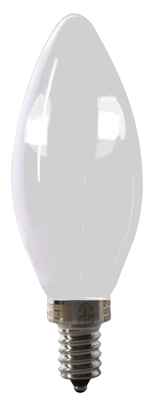 Feit Electric BPCTF60/950CA/FIL/2 Filament LED Bulb, Decorative, B10 Lamp, 60 W Equivalent, E12 Candelabra Lamp Base, Pack of 6