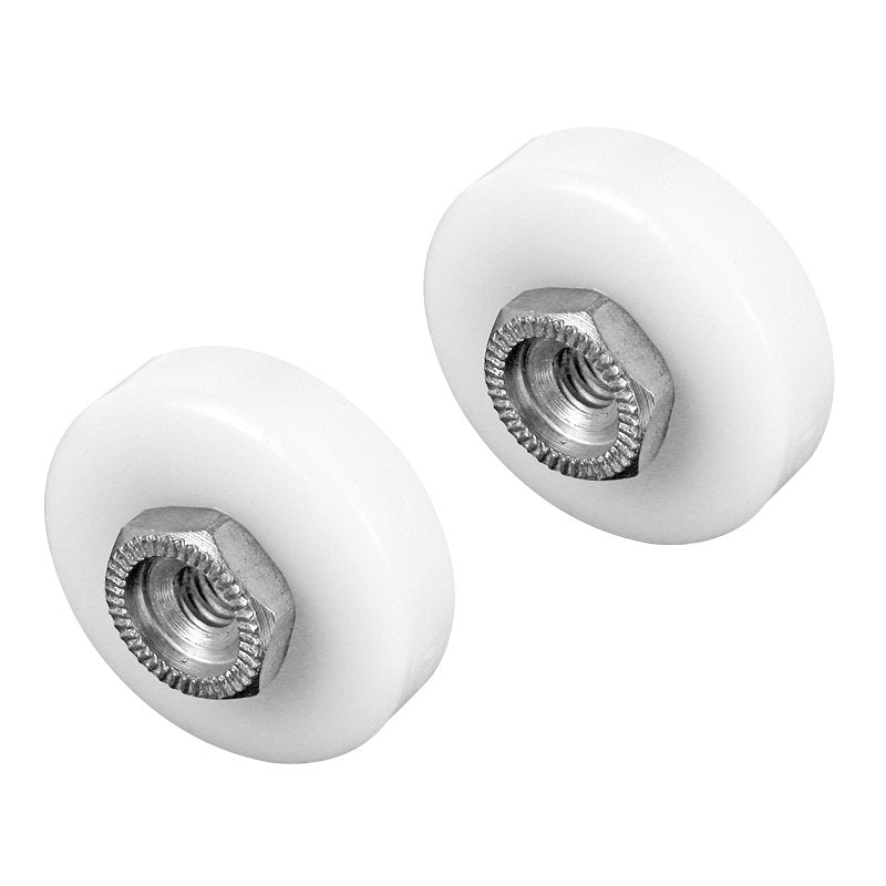 Prime-Line M 6001 Flat Edge Shower Door Roller, Plastic/Steel, White, For: 3/4 in Tall, J-Shaped Tracks