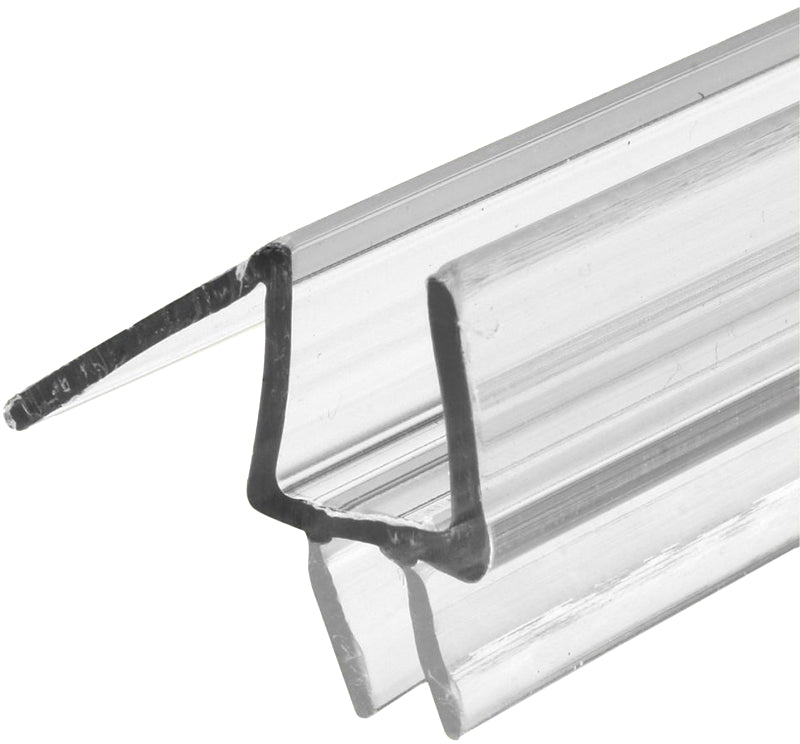 Prime-Line M 6258 Bottom Seal, 3/8 in W, 1/2 in H, Vinyl Seal/Brush, Clear, Pack of 4
