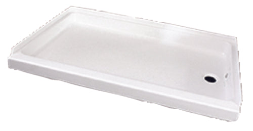 Specialty Recreation SP2440WR Right Drain Shower Base, 24″ x 40″, White