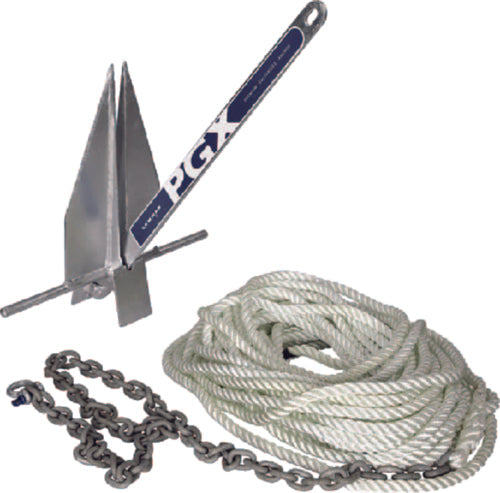 Lewmar 69600928 PGX Anchor Package w/Rope & Chain, 12 lb.