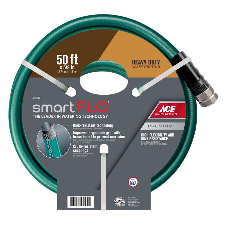 Ace SmartFlo 5/8 in. D X 50 ft. L Heavy Duty Garden Hose