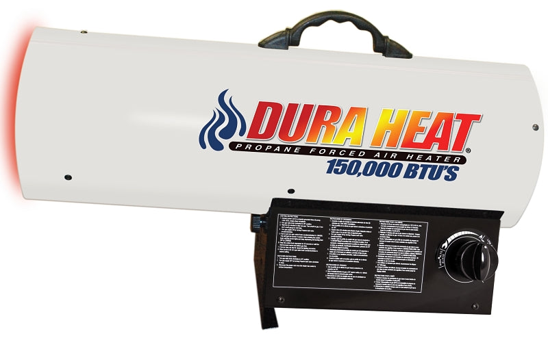 Reddy Heater Forced Air Heater, LP, Operates on 100 lb LP tank, 150K BTU, 3800 sq-ft Heating Area, 99% Efficency