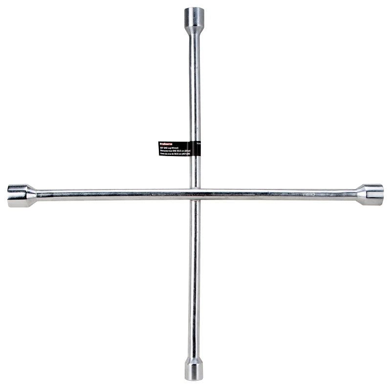ProSource JL-AT-TGCW10123L Lug Wrench, Hex Socket, 11/16, 3/4, 13/16 and 7/8 in Socket, 20 in L, Carbon Steel, Chrome