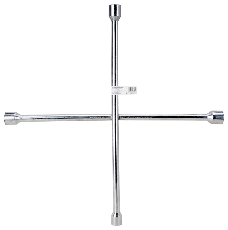 ProSource JL-AT-TGCW10123L Lug Wrench, Hex Socket, 11/16, 3/4, 13/16 and 7/8 in Socket, 20 in L, Carbon Steel, Chrome