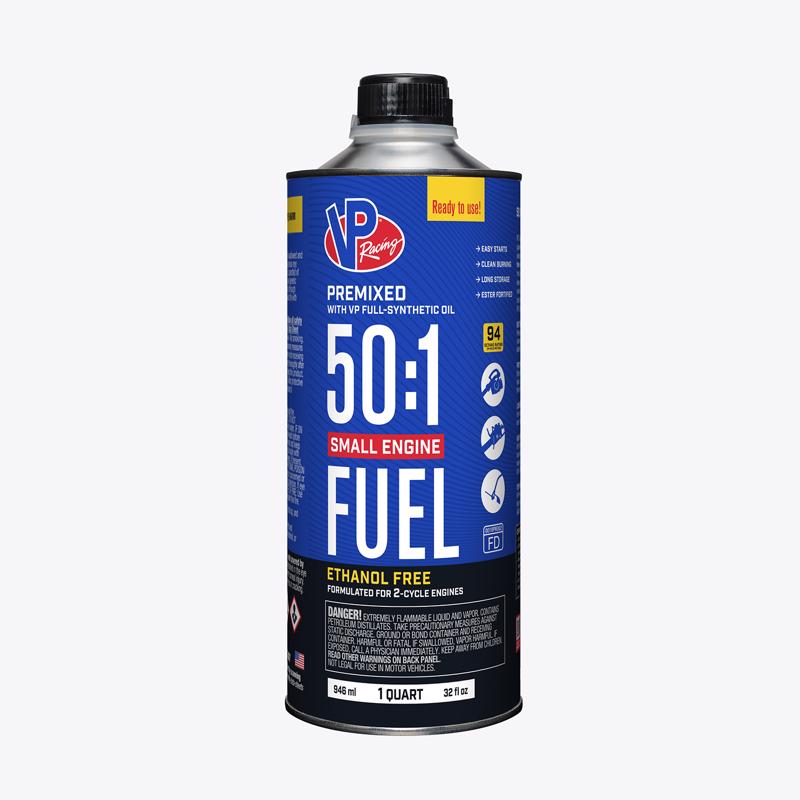 VP Racing Fuels Small Engine Ethanol-Free 2-Cycle 50:1 Pre-Mixed Fuel 1 qt, Pack of 8