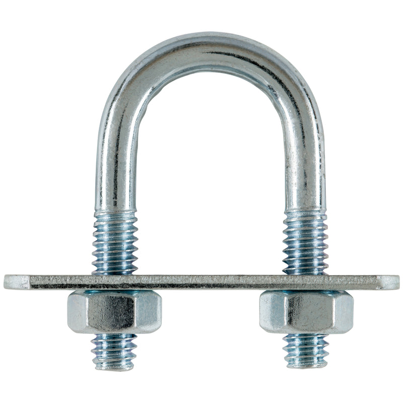 Hampton 1/4 in. X 3/4 in. W X 1-1/2 in. L Coarse Zinc-Plated Steel U-Bolt, Pack of 10