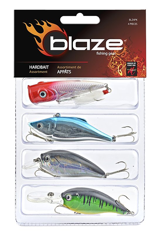 South-Bend Blaze Series BLZ4PK Hardbait Kit, Assorted Lure