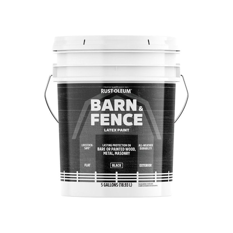 BARN & FENCE PAINT FLT BLK 5GA