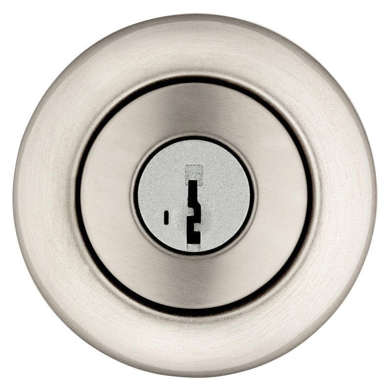 Kwikset 400CV 15 RCAL RCS Entry Knob, Satin Nickel, Brass, KW1 Keyway, 3 Grade