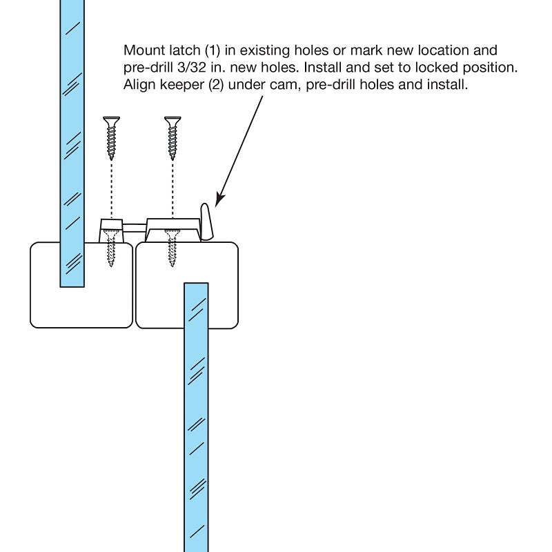 Prime-Line F 2532 Sliding Window Sash Lock, 2-1/2 in L x 23/32 in W Backplate, 2-1/4 in L Handle, Zinc, Painted