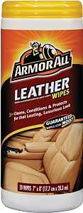 Armor All 18581C Leather Wipes, 8.44 in L, 3.31 in W, Effective to Remove: Dirt, Soil, 30-Wipes