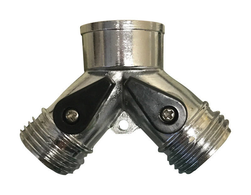 Rugg 3/4 in. Zinc Threaded Male Y-Hose Connector with Shut Offs, Pack of 30