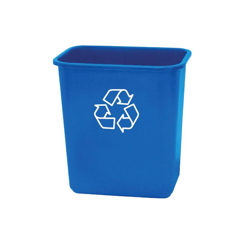 United Solutions 7 gal Blue Plastic Recycling Bin, Pack of 12