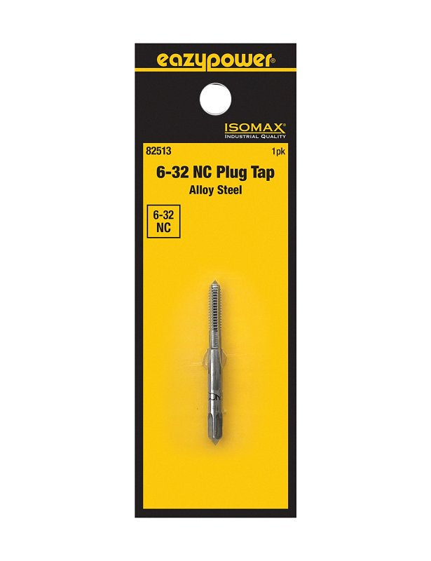 Isomax 82513 Machine Screw Tap, #6-32 Thread, NC Thread, Plug Chamfer, Tungsten Steel