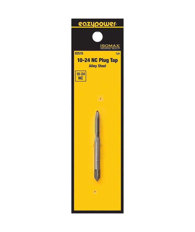 Isomax 82515 Machine Screw Tap, #10-24 Thread, NC Thread, Plug Chamfer, Tungsten Steel