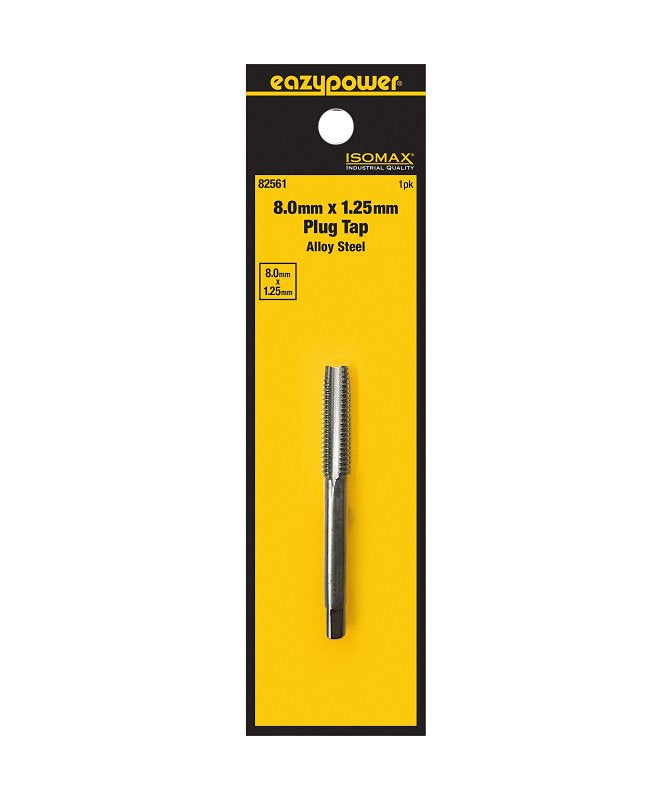 Isomax 82561 Tap, M8x1.25 Thread, Plug Chamfer, Tungsten Steel