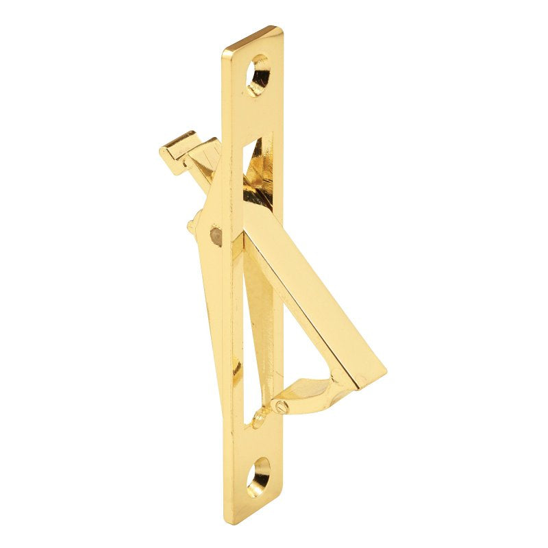 Prime-Line N 6768 Door Pull, 5/8 in W, 3/4 in D, 3-1/2 in H, Aluminum, Brass