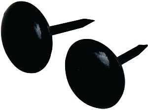 Hillman 122684 Furniture Nail, Black, Round Head, Pack of 6