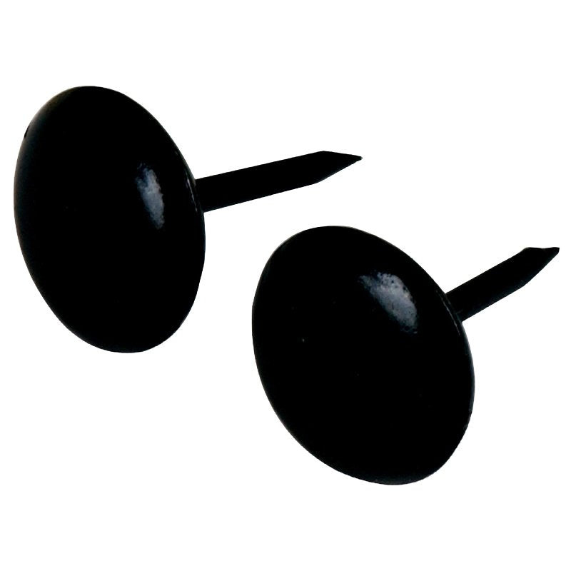 Hillman 122684 Furniture Nail, Black, Round Head, Pack of 6