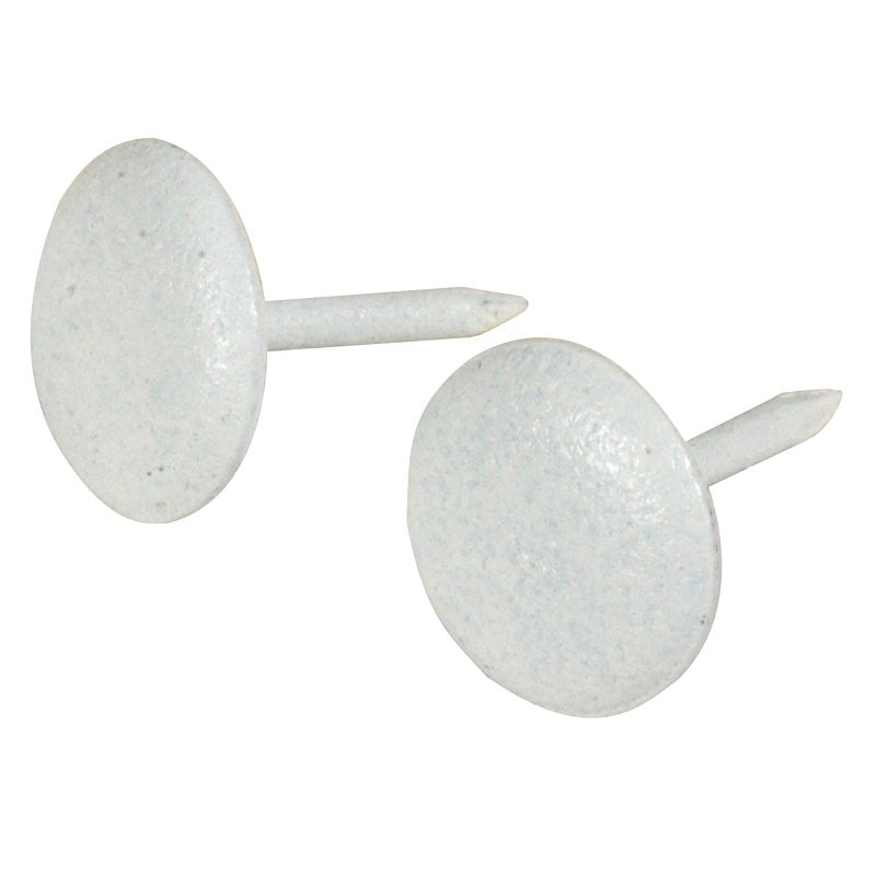 Hillman 122685 Furniture Nail, White, Round Head, Pack of 6