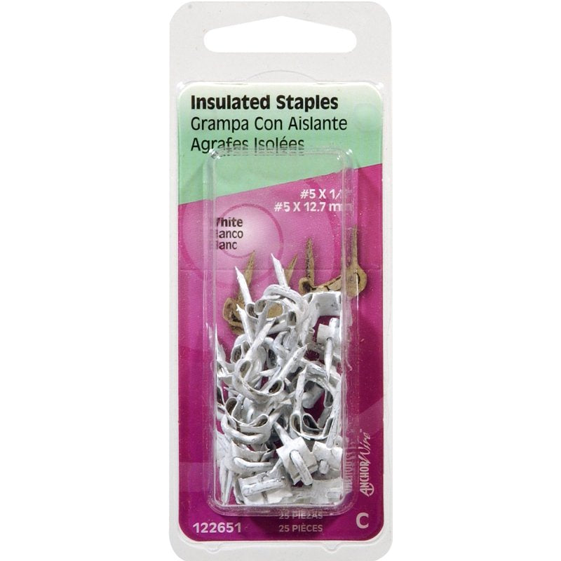 Hillman 122651 Staple, 1/2 in L Leg, Steel, 25/PK, Pack of 6
