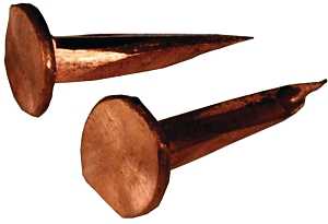 Hillman 122616 Cut Tack, 5/8 in L, Steel, Copper, Sharp Point, Pack of 6