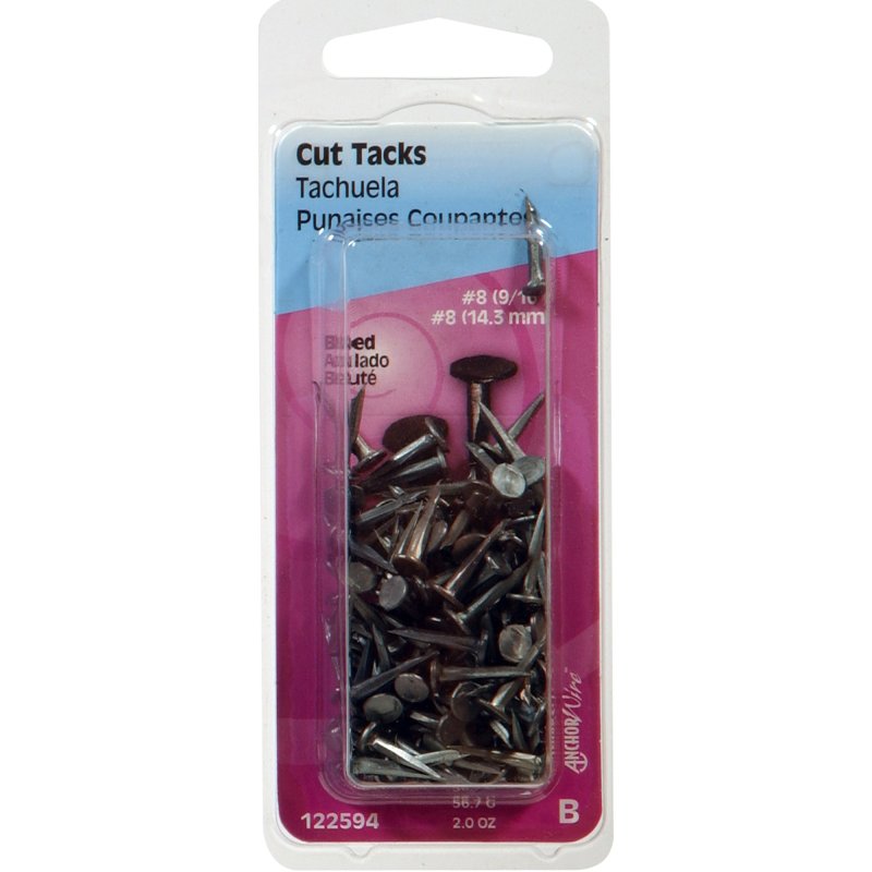 Hillman 122594 Cut Tack, 9/16 in L, Steel, Pack of 6