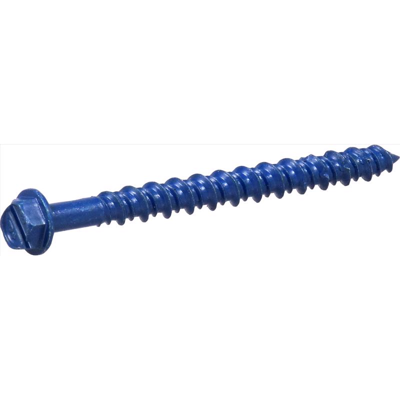 HILLMAN Tapper 3/16 in. D X 2.25 in. L Steel Hex Head Concrete Screw Anchor 100 pk