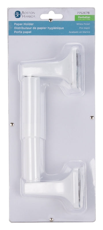 Boston Harbor L3656-51-07-3L Paper Holder, Plastic/Zinc, White, Wall