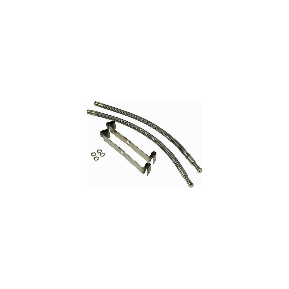 Minder TM22309VP Tireminder Braided Steel Valve Extender Kit for 16″-19.5″ Dually Wheels, Rim Hole Mounted