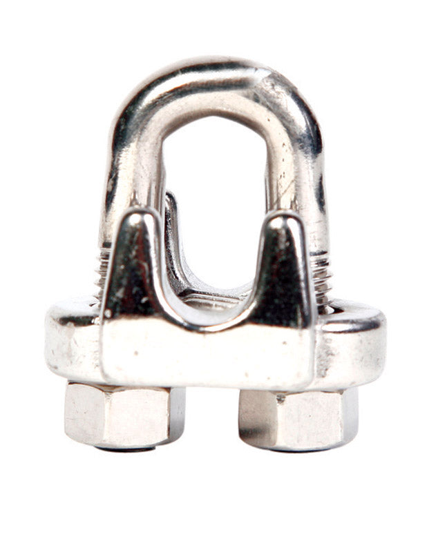 Campbell Polished Stainless Steel Wire Rope Clip, Pack of 10