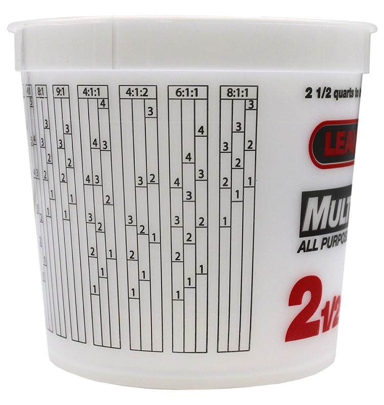 Leaktite-IPL Plastics 1044481 Multi-Mix Container, 2-1/2 qt Capacity, HDPE, Clear