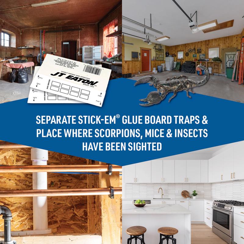 JT Eaton Stick-Em Glue Board 4 pk, Pack of 24