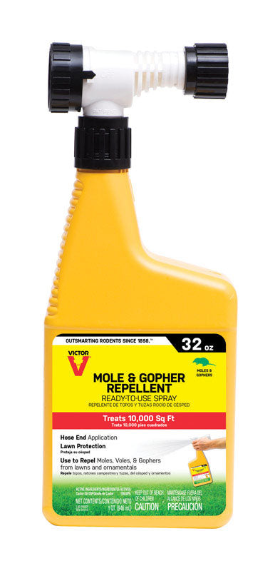 Victor Animal Repellent Liquid For Gophers and Moles 1 qt, Pack of 6