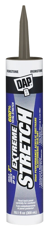 DAP 7079818712 Premium Elastomeric Sealant, Iron Stone, 24 hr Curing, 40 to 100 deg F, 10.1 fl-oz Cartridge, Pack of 12