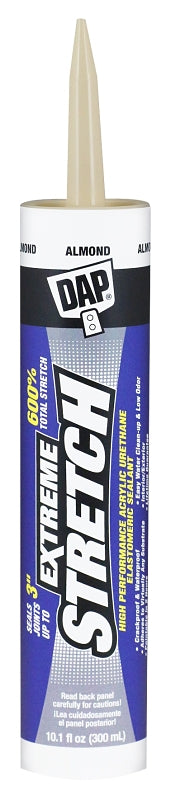DAP 7079818717 Premium Elastomeric Sealant, Almond, 24 hr Curing, 40 to 100 deg F, 10.1 fl-oz Cartridge, Pack of 12