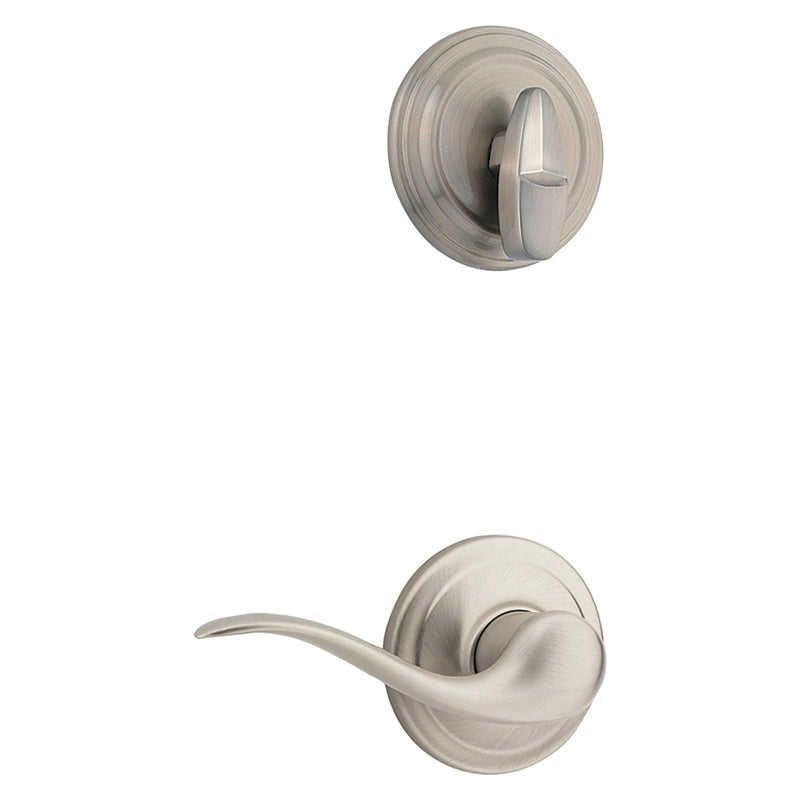 Kwikset Signature Series 966TNL 15 LH Lever Trim Set, 2 Grade, Zinc, Satin Nickel, Lever Handle, 2-3/8, 2-3/4 in Backset