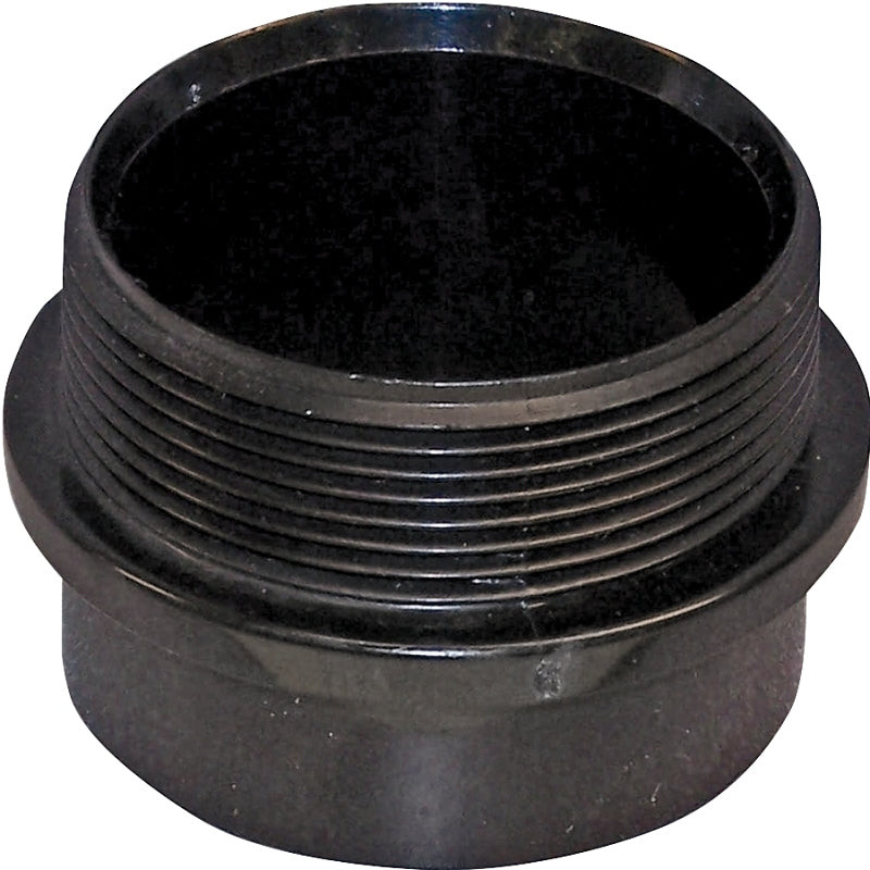 Canplas 102801BC Trap Adapter, 1-1/2 in, Spigot x MPT, ABS, Black