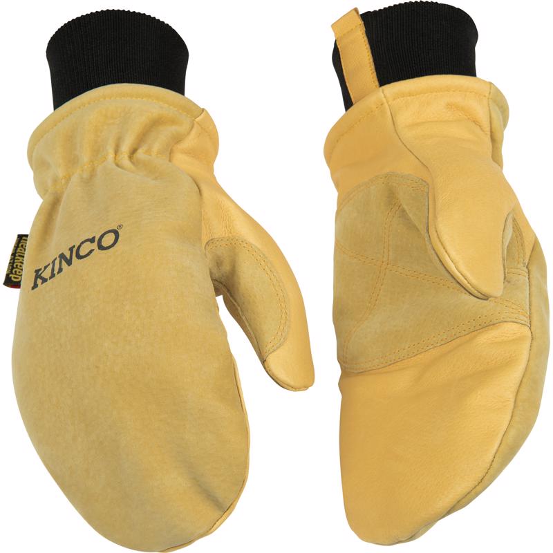 Kinco M Pigskin Leather Cold weather Black/Gold Mittens