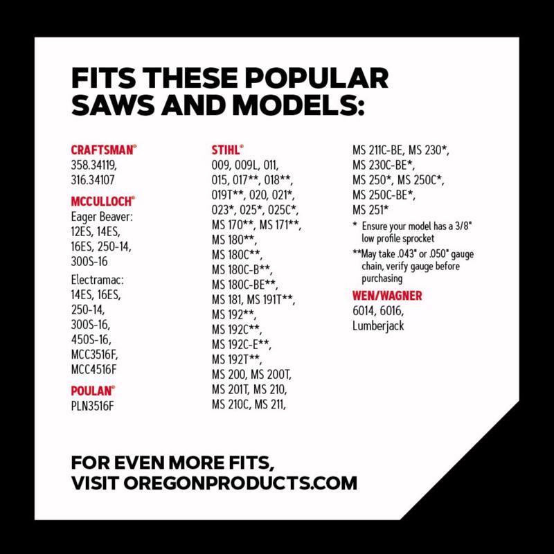 Oregon VersaCut T55 16 in. Chainsaw Chain 55 links