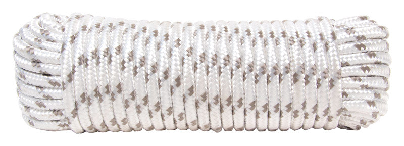 Ace 1/2 in. D X 50 in. L Gray/White Diamond Braided Poly Rope