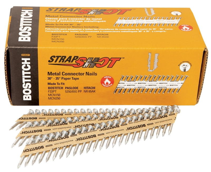 Bostitch Strapshot PT-MC13115G-1M Series Connector Nail, Paper Tape Collation, Suitable for: RN250 Competitor Tools