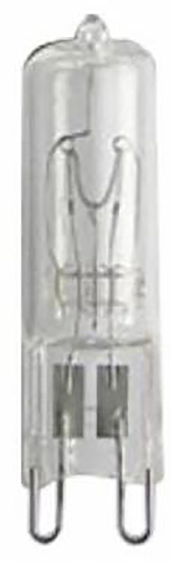 GE Edison Series 16754 Halogen Bulb, 25 W, G9 Lamp Base, T4 Lamp, White Light, 240 Lumens, 2650 K Color Temp