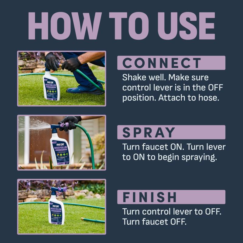 Lilly Miller Image Weed Killer RTS Hose-End Concentrate 32 oz, Pack of 6