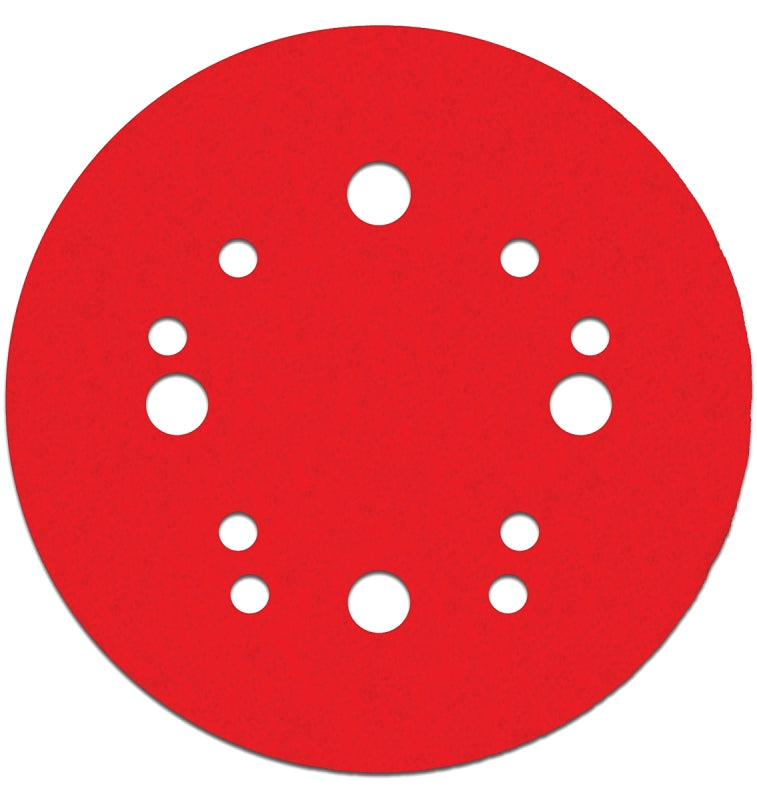Diablo Hook & Lock DCD050080H15G Sanding Disc, 5 in Dia, 80 Grit, Coarse, Ceramic Abrasive, 12-Hole