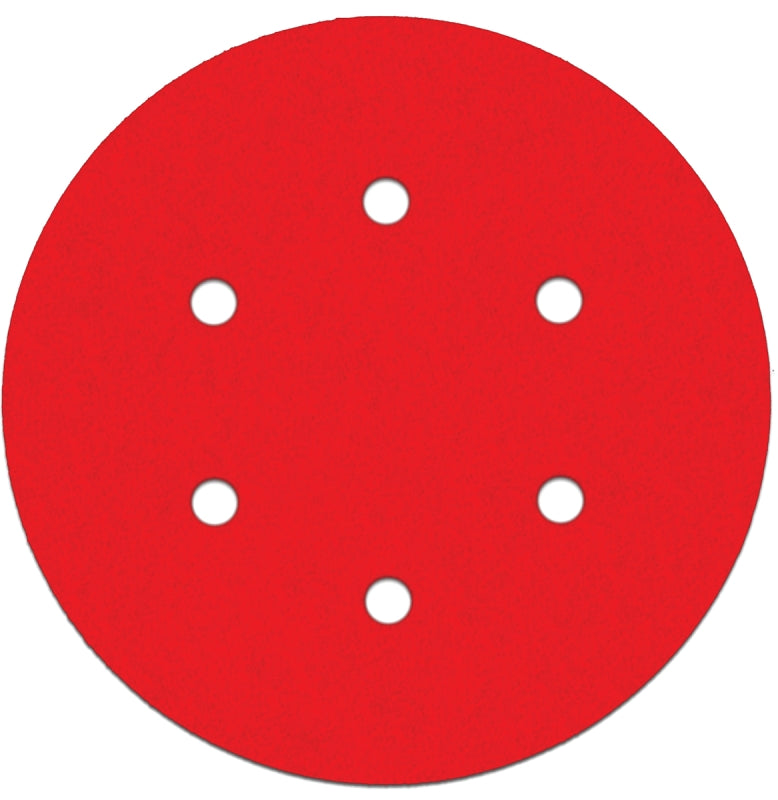 Diablo DCD060100H10G Sanding Disc, 6 in Dia, 100 Grit, Medium, Ceramic Abrasive, 6-Hole