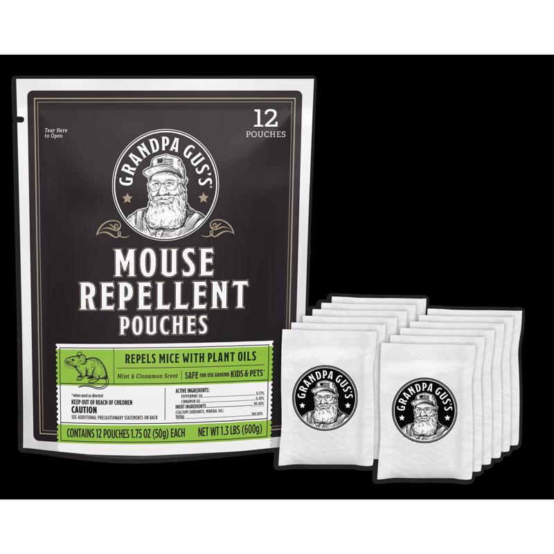 Grandpa Gus's Animal Repellent Pouch For Mice 12 pk, Pack of 6