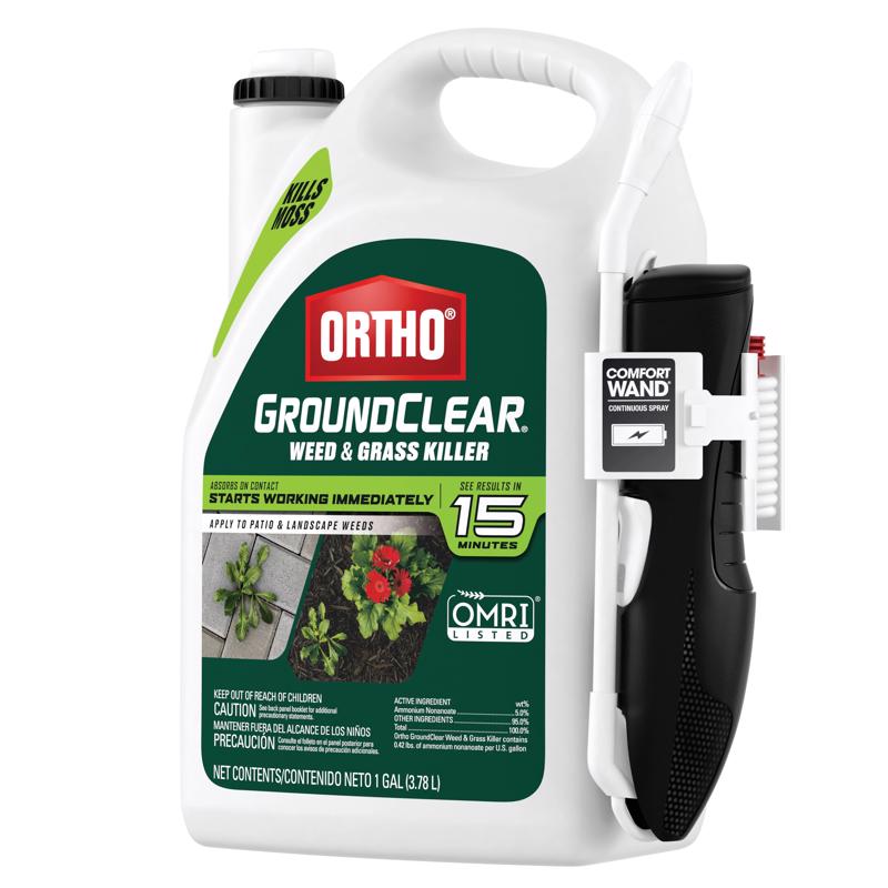 Ortho GroundClear Weed and Grass Killer RTU Liquid 1 gal, Pack of 4